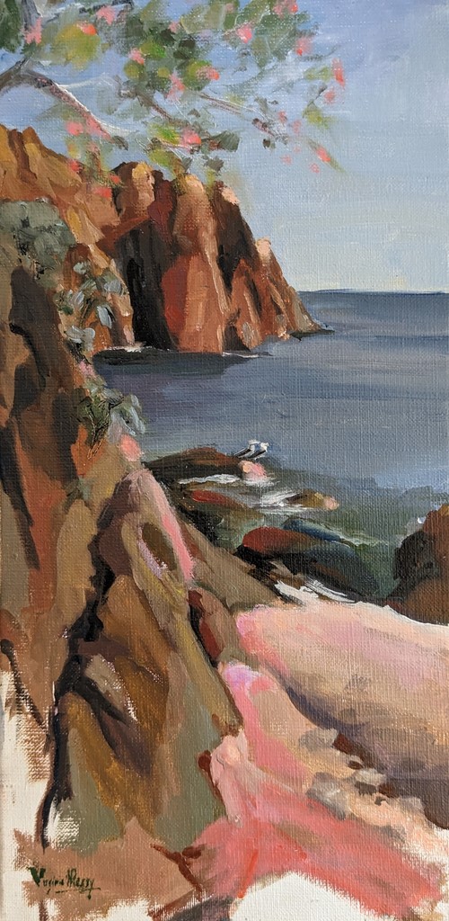 Les goélands 20x40 huile sur châssis toilé lin