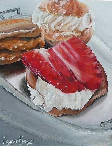 peinture mignardises - Acrylique 61x46 Mignardises